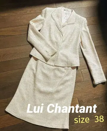 Lui Chantant 수트 38 핑크 아이보리 트위드