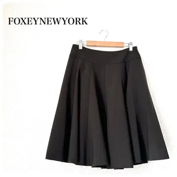 FOXEYNEWYORK 플레어 스커트 미디 기장 짙은 갈색 40 M