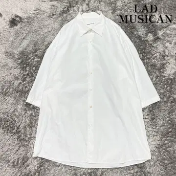 래드 뮤지션 하프 슬리브 포플린 셔츠 화이트 L 상당 새상품급