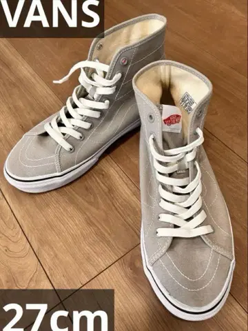 Vans 하이컷 스니커즈 27cm 그레이 캔버스