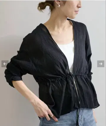 FRAMeWORK COTTON 크레이프 드로스트 가디건
