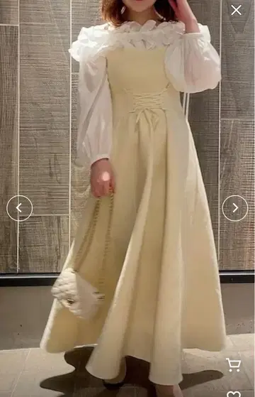 레이스업 니트 뷔스티에 원피스