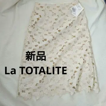새상품 La TOTALITE 레이스 사다리꼴 스커트 무릎 아래 택 포함
