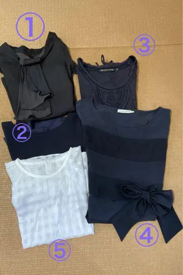 묶음 판매 여성용 상의 5점