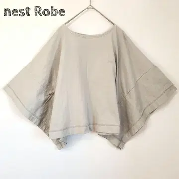 nest Robe 티셔츠 도자미 천축 손수건 케이프 티셔츠 와이드