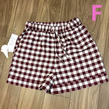 지엘라피케 젤라또피케 새상품 빨간색 깅엄 체크 숏 팬츠