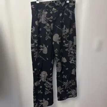 꽃무늬 프린트 2XL 와이드 팬츠 플라워