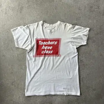 70s80s 메시지 티셔츠 USA제 화이트 L 상당 농담