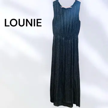 lounie 루니 롱 원피스 도트 플리츠 40