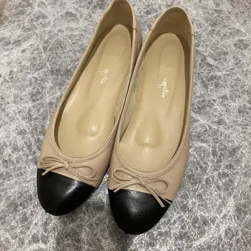 카네마츠 리본 포함 플랫 슈즈