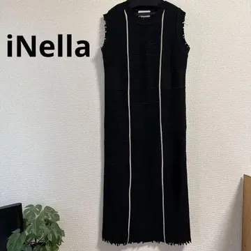 iNella 블랙 슬리브리스 니트 원피스