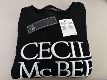 CECIIL McBEE 로고 프린트 티셔츠 블랙