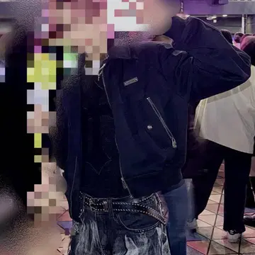 짧은 지퍼 블루종
