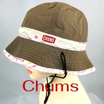 Chums 참스 버킷 햇 브라운/화이트