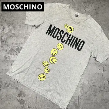 MOSCHINO 모스키노 스마일 티셔츠 반팔 그레이 일본제