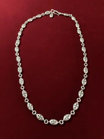 실버 체인 목걸이 체인 길이 약 58cm