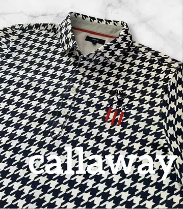 캘러웨이 Callaway 하운드 투스 폴로 셔츠 하자품