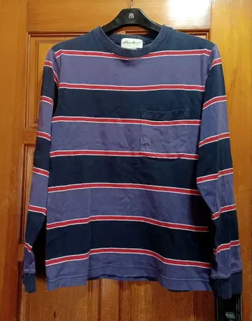 90년대 Eddie Bauer 코튼 롱 멀티 보더 레어