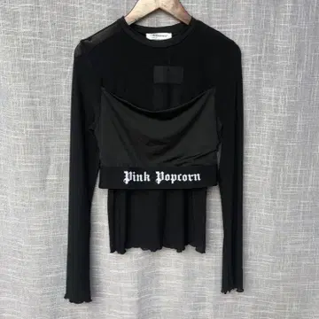 Pink Popcorn 블랙 긴팔 상의