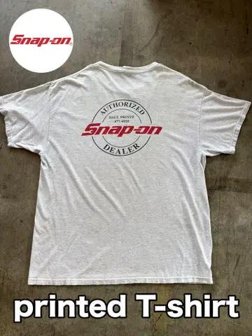 SNAP-ON 프린트 티셔츠 라이트 그레이