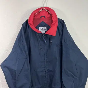USA 구제 의류 90s kroger 집업 하프 코트 네이비
