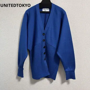 UNITED TOKYO 파란색 긴팔 가디건 5 버튼