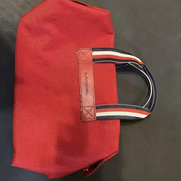 LANCEL 레드 핸드백 캔버스