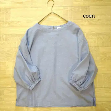 coen 코엔 린넨 혼방 퍼프 소매 블라우스 F