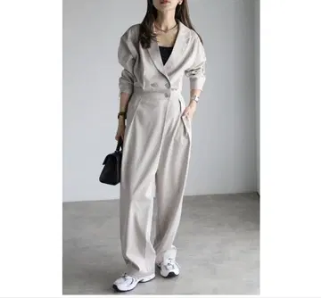 테일러 칼라 올인원 팬츠 셋업