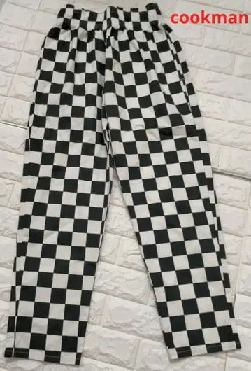셰프 팬츠 체커 블랙 sizeS