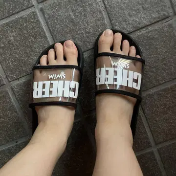 WIMS 비치 샌들 블랙/클리어