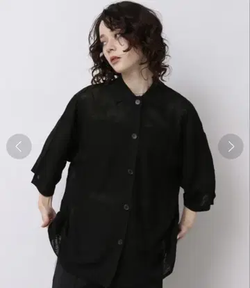 JEANASIS 시어 레이스 자카드 셔츠 가디건