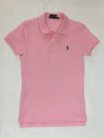 Ralph Lauren POLO 핑크 스키니(슬림) 피케 셔츠 M