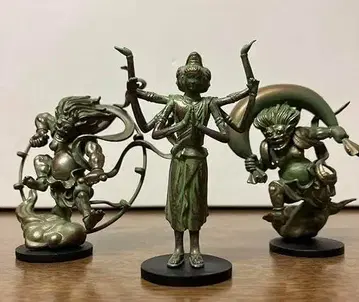 가챠가챠 풍신, 번개신, 아수라 브론즈풍 피규어 세트 캡슐 없음