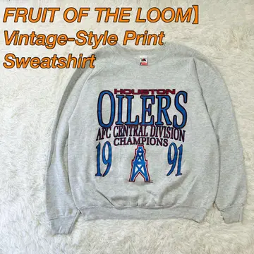FRUIT OF THE LOOM 빈티지풍 프린트 맨투맨