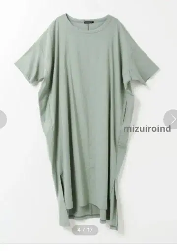 mizuiro ind 크루넥 하프 슬리브 롱 원피스