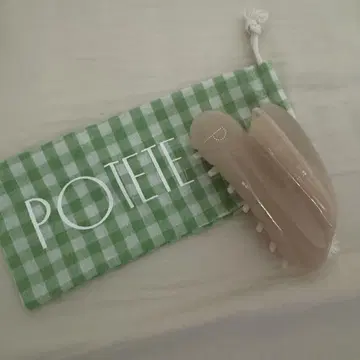 POTETE NEW 빅 하트 클립 베이지