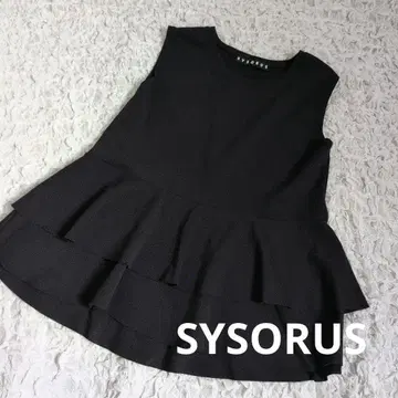 sysorus 페플럼 탑 블랙 슬리브리스