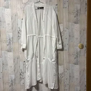 mercibeaucoup 화이트 롱 셔츠 원피스 061