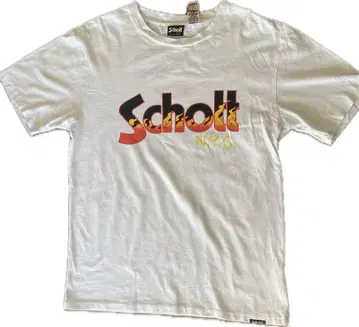 schott LOGO FLAME 프레임 패턴 로고 티셔츠 M 사이즈