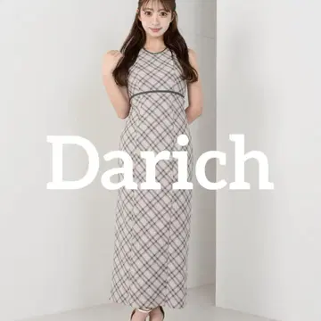 Darich 체크 홀터넥 롱 원피스