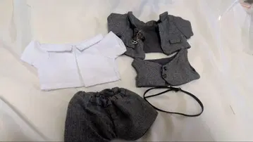 인형 의류 20cm 봉제 인형 그레이 정장 세트