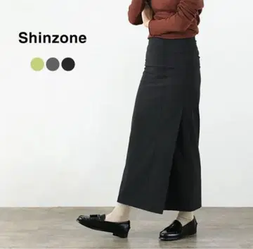 THE SHINZONE 사이드 슬릿 스커트 블랙