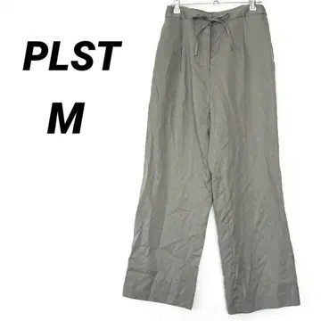 PLST 플라스테 와이드 팬츠 캐주얼 루즈핏 그린 M