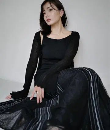 anuans 아누아스 레이스 도킹 앙상블 원피스
