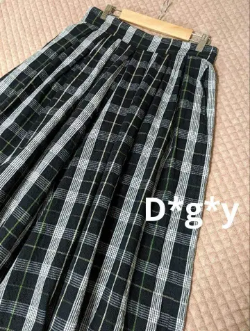 새상품급 Dgy 디지 와이 체크 코쿤 팬츠 벌룬 블랙