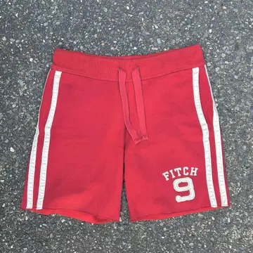Abercrombie & Fitch 하프 팬츠 맨투맨 아바클로 빨간색