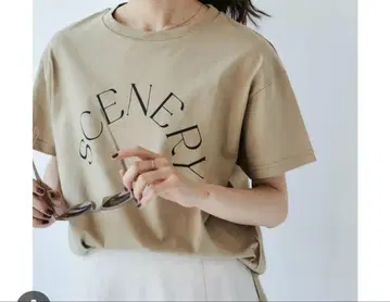 르쿨 블랑 베이지 반팔 티셔츠