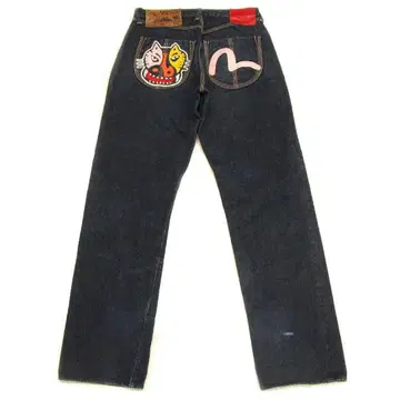 YAMANE EVISU D676CM 0015 데님 팬츠 34 인디고