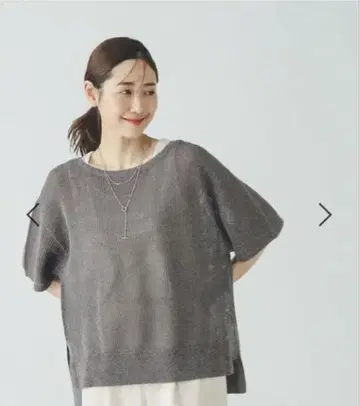 GLOBAL WORK 세탁 가능한 메쉬 라메 풀오버 * 탱크